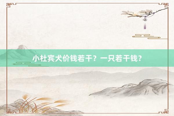 小杜宾犬价钱若干？一只若干钱？